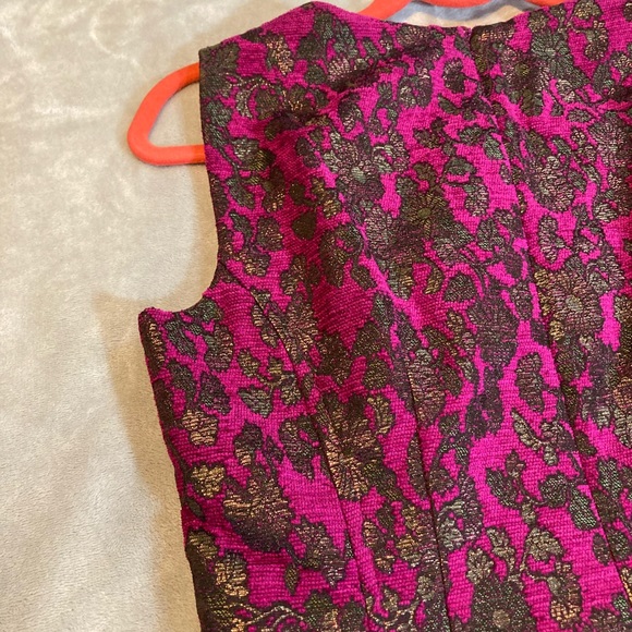 Nanette Lepore Pink and Gold Brocade Dress 10P - Picture 7 of 11